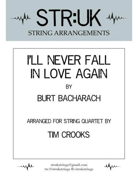 I'll Never Fall In Love Again (arr. Tim Crooks)