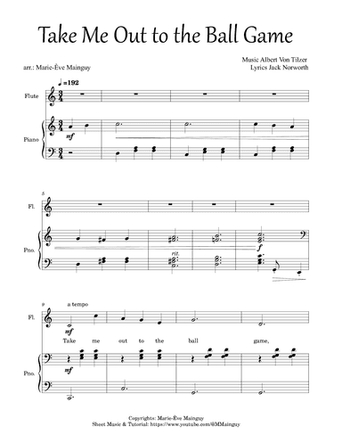 Take Me Out to the Ball Game (arr. Marie-Ève Mainguy)
