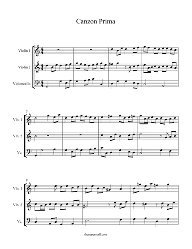 Canzon Prima (arr. Nick Lacanski)
