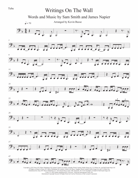 Writing's On The Wall from the film SPECTRE (arr. Kevin Busse)