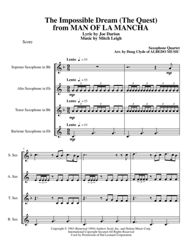The Impossible Dream (arr. Doug Clyde)