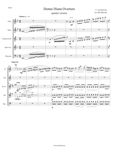 Donna Diana Overture for Wind Quintet (arr. Bill Malcolm)