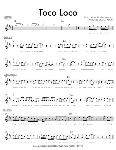 Toco Loco (arr. Gregg Charest)