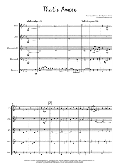 That's Amore (That's Love) (arr. Robert Newth)