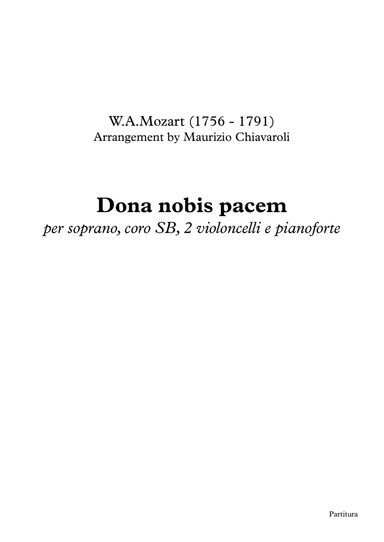 Dona nobis pacem (arr. Maurizio Chiavaroli)