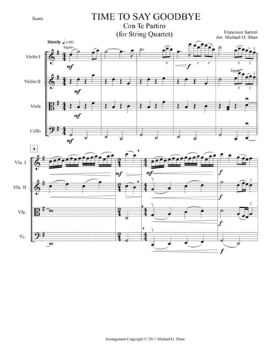 Time To Say Goodbye (arr. Michael O. Shaw)