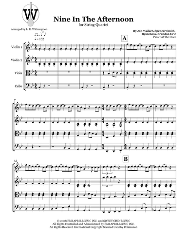 Nine In The Afternoon (arr. L K Witherspoon)