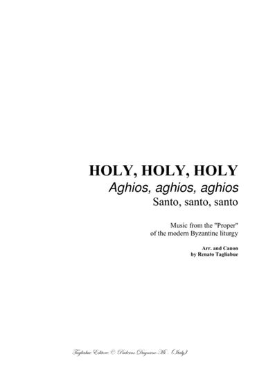 HOLY, HOLY, HOLY - Music from the "Proper" of the modern Byzantine liturgy (arr. Renato Tagliabue)