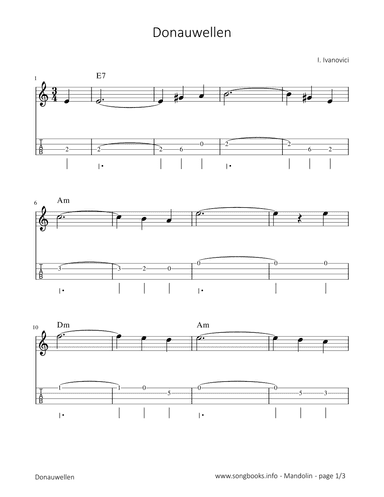 Donauwellen - I. Ivanovici (arr. songbooks.info)