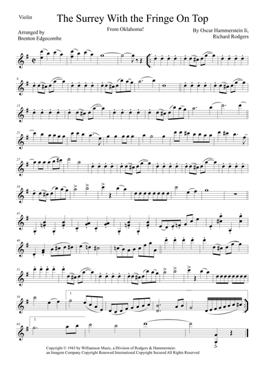 The Surrey With The Fringe On Top (arr. Adelaide String Duo)