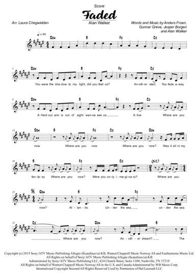 Faded (arr. Lcheg Music)