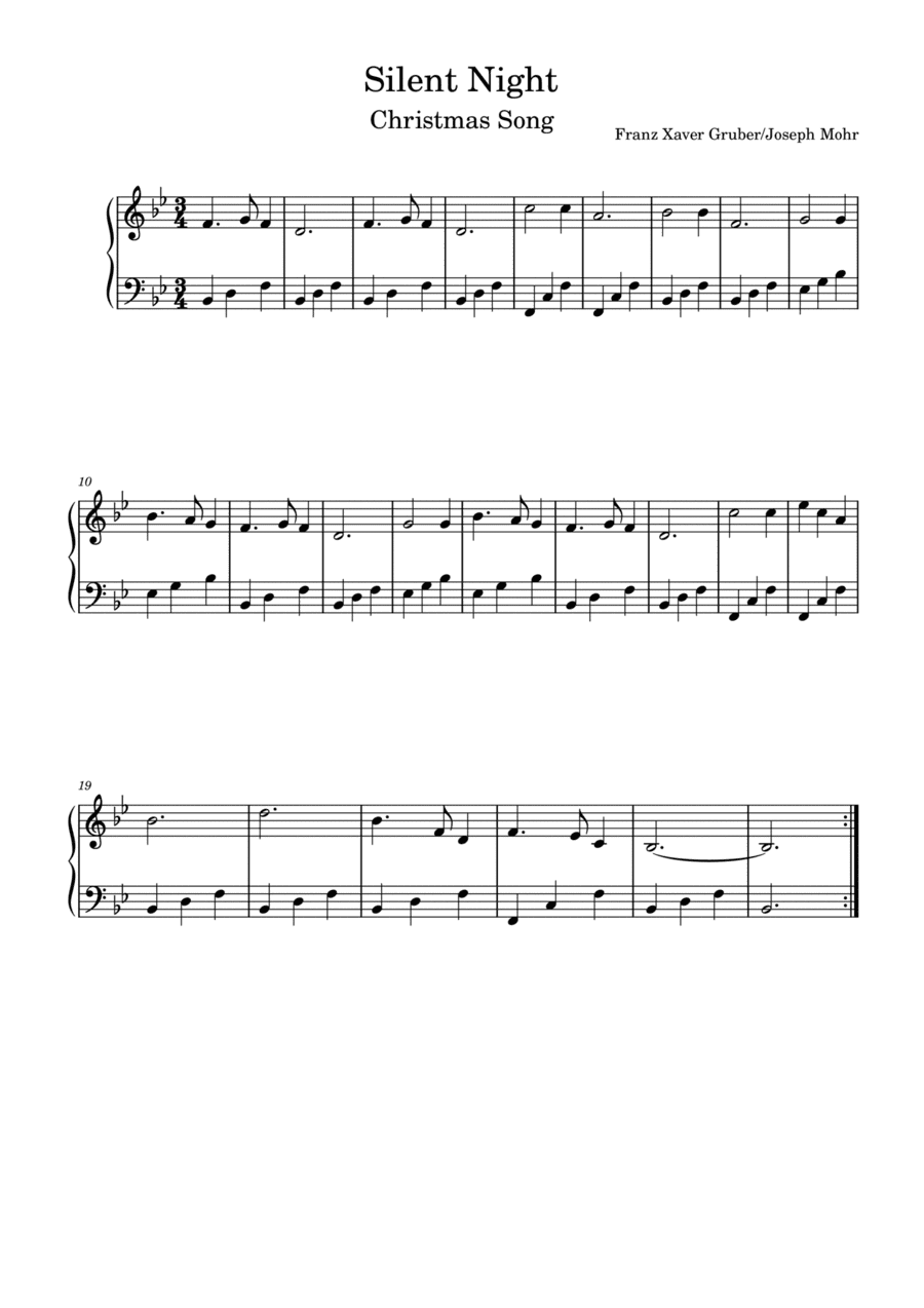 Silent Night Piano (arr. Dias)