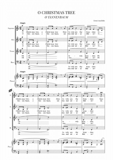 O Christmas Tree (O Tannenbaum) for SATB Choir and Piano (arr. Cadenza Editions)