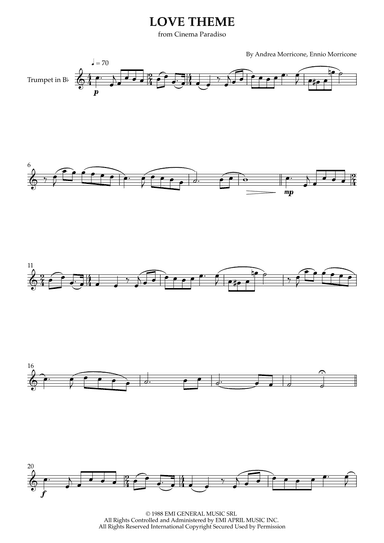 Love Theme (tema D'amore) (arr. Karen Gueiros)