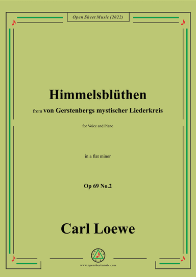 Loewe-Himmelsblüthen,Op 69 No.2,in a flat minor (arr. OSM Press)