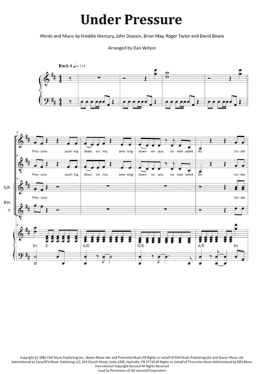 Under Pressure (arr. Dan Wilson)