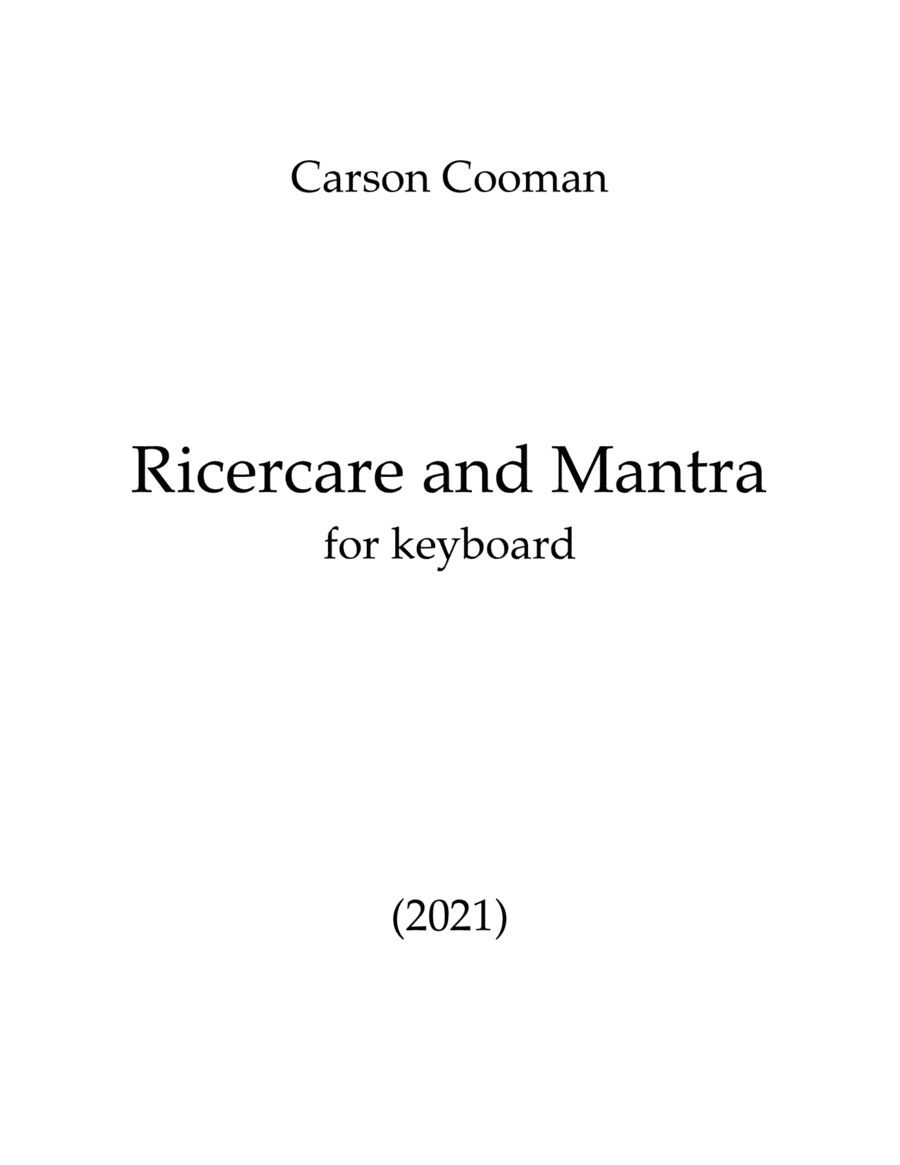Ricercare and Mantra
