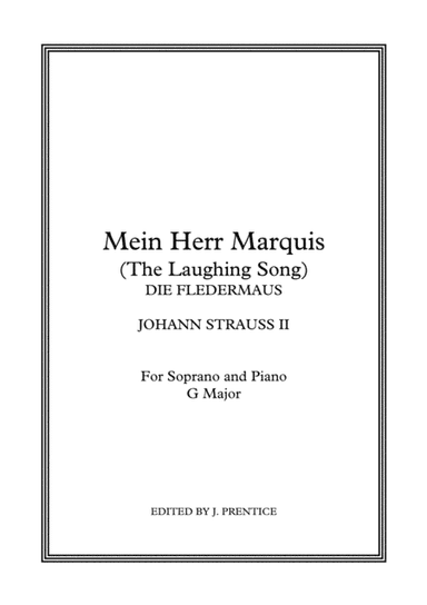 Mein Herr Marquis (The Laughing Song) - Die Fledermaus (G Major) (arr. Jonathan Prentice)
