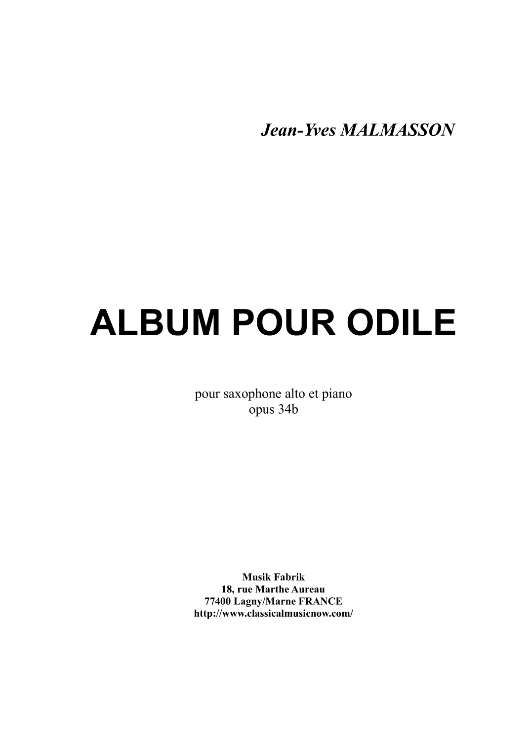 Album pour Odile