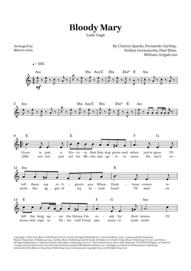 Bloody Mary (arr. Márcio Silva)
