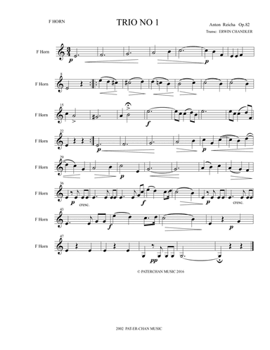 TRIO #1 (arr. ERWIN CHANDLER)
