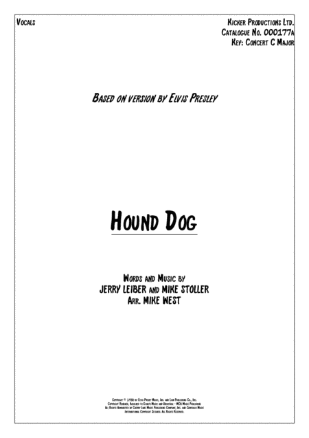 Hound Dog (arr. Mike West)