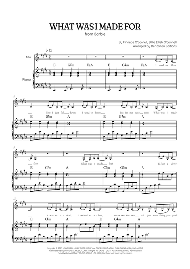 What Was I Made For? (arr. Benzaiten Editions)