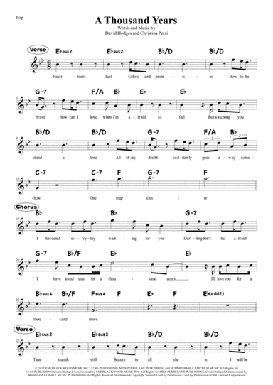 A Thousand Years (arr. Bernardo Bernal)