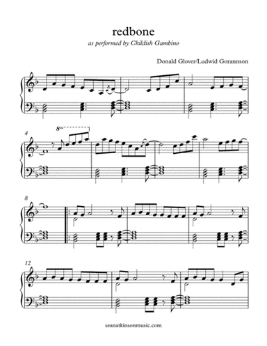 Redbone (arr. Sean Atkinson)