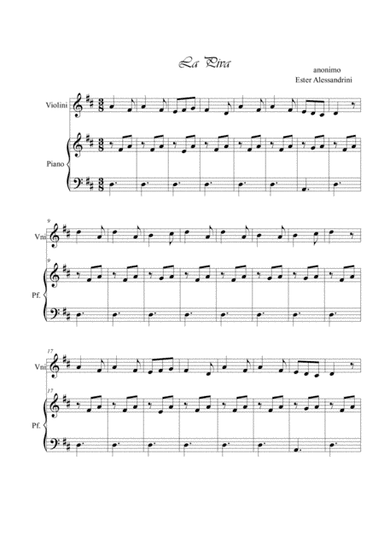 La Piva. Violin and piano (arr. Ester Alessandrini)