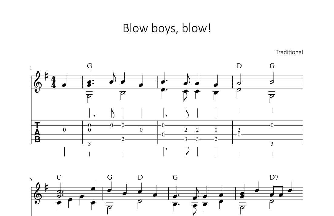 Blow boys, blow! (arr. Bettina Schipp)