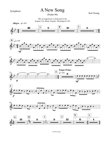 A New Song by Ken Young (Psalm 96) for Concert Band