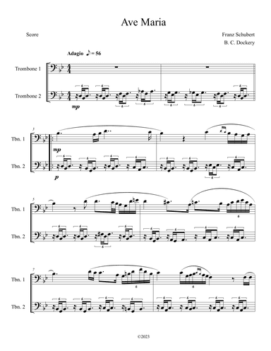 Ave Maria (Trombone Duet) (arr. B. C. Dockery)