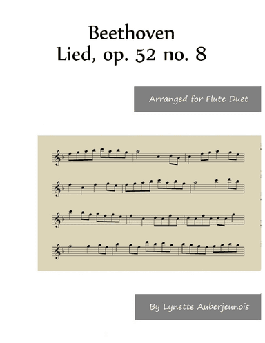 Lied, op. 52 no. 8 - Flute Duet (arr. Lynette Auberjeunois)