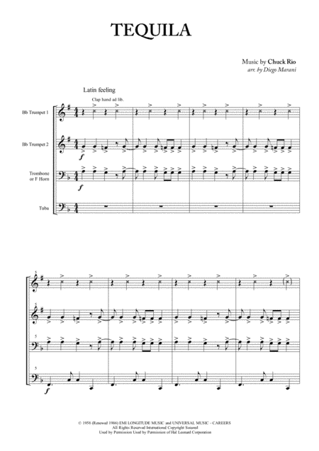 Tequila (arr. Diego Marani)