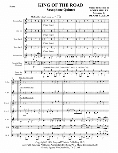 King Of The Road (arr. Dennis Ruello)