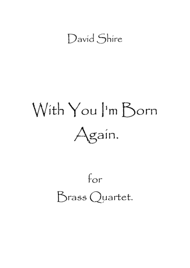 With You I'm Born Again (arr. Spence Bundy)