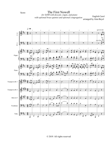 The First Noel Instrumental Pack (companion product to The First Noel SATB and piano) (arr. Alan Beyel)