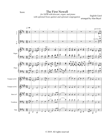 The First Noel Instrumental Pack (companion product to The First Noel SATB and piano) (arr. Alan Beyel)