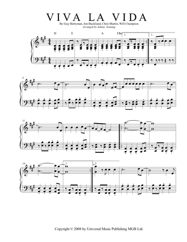 Viva La Vida (arr. Johnny Sonntag)