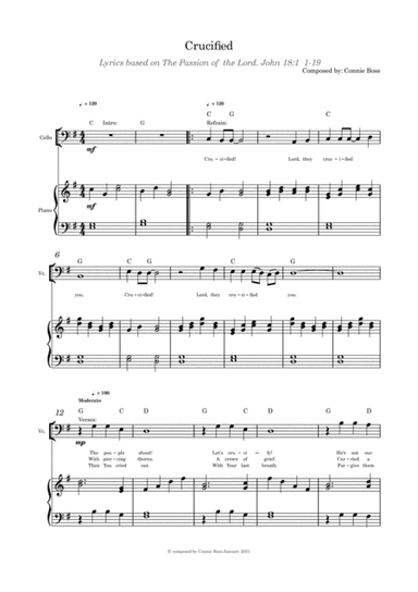 Crucified (Lent/Good Friday) - cello and piano