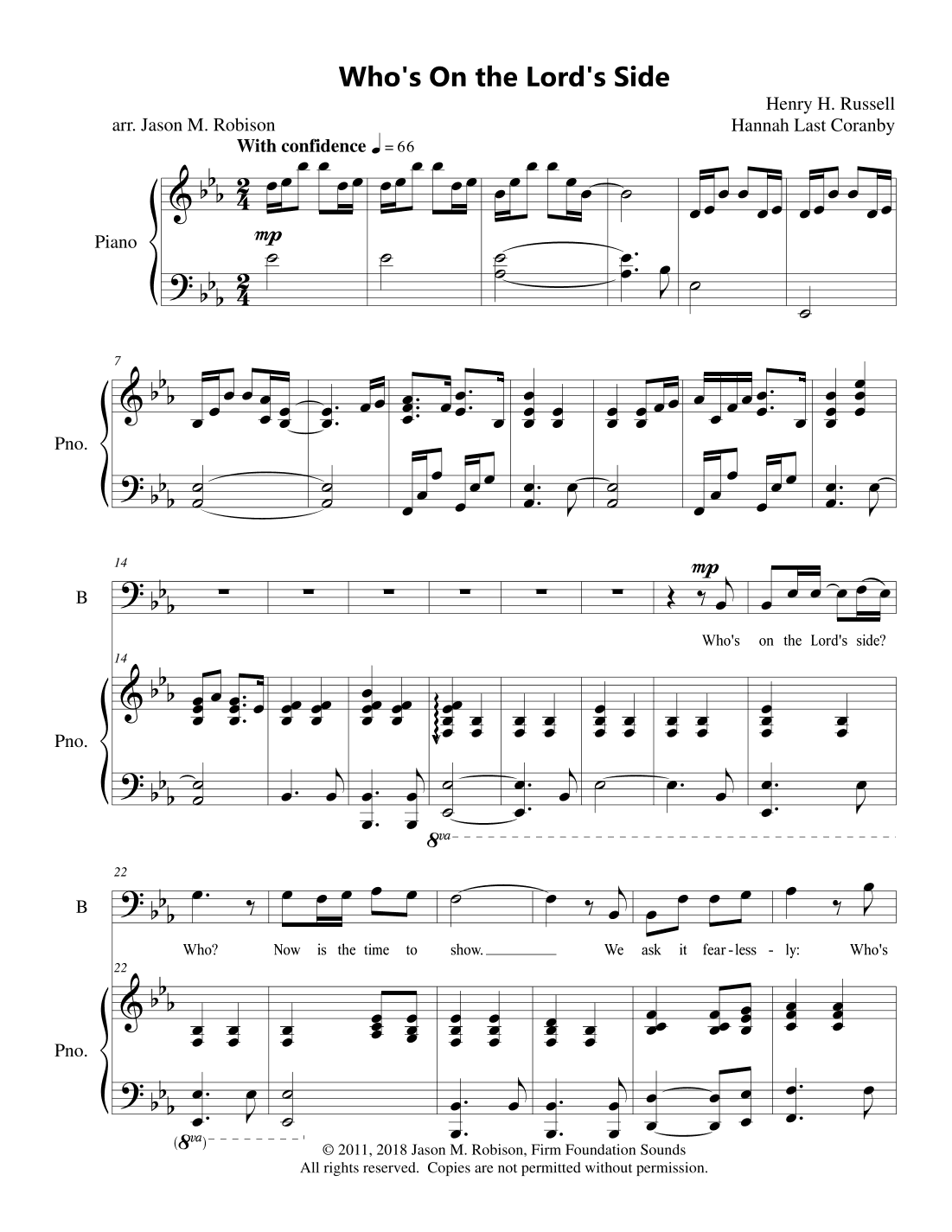 Who's On the Lord's Side SATB (arr. Jason M Robison)