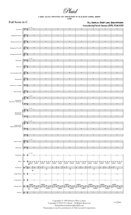 Plaid (arr. Patrick Sheehan)