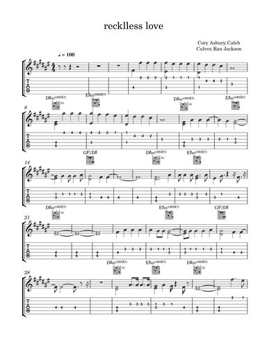 Reckless Love (arr. by ezequiel)