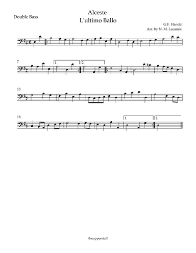 Alceste L'ultimo Ballo (arr. Nick Lacanski)