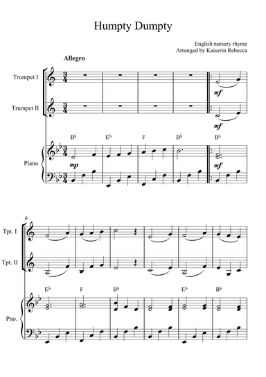 Humpty Dumpty (arr. Kaiserin Rebecca)