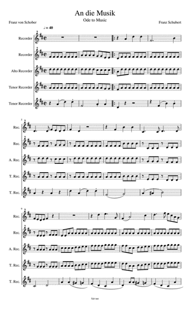 An die Musik (arr. Warren Raftshol)