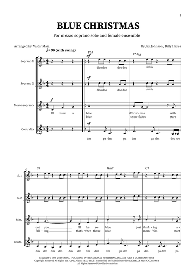 Blue Christmas (arr. Valdir Maia)