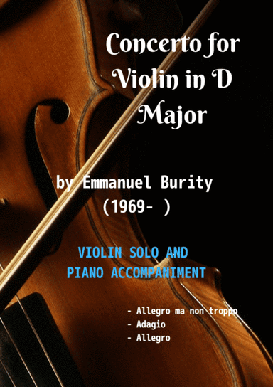 Concerto for Violin in D Major by Emmanuel Burity (1969- )