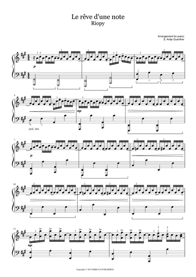 Le Reve D'une Note (arr. Antje Günther)